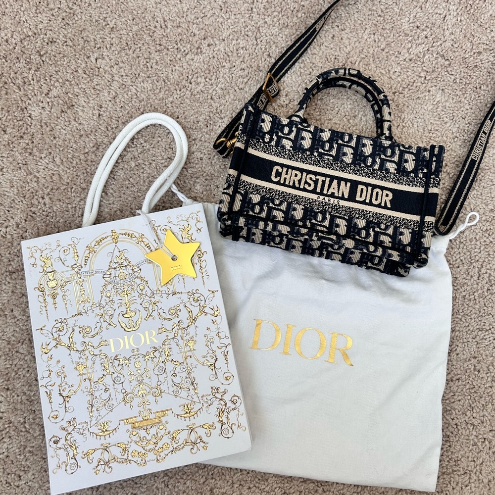 Christian Dior mini book tote & samorga insert
